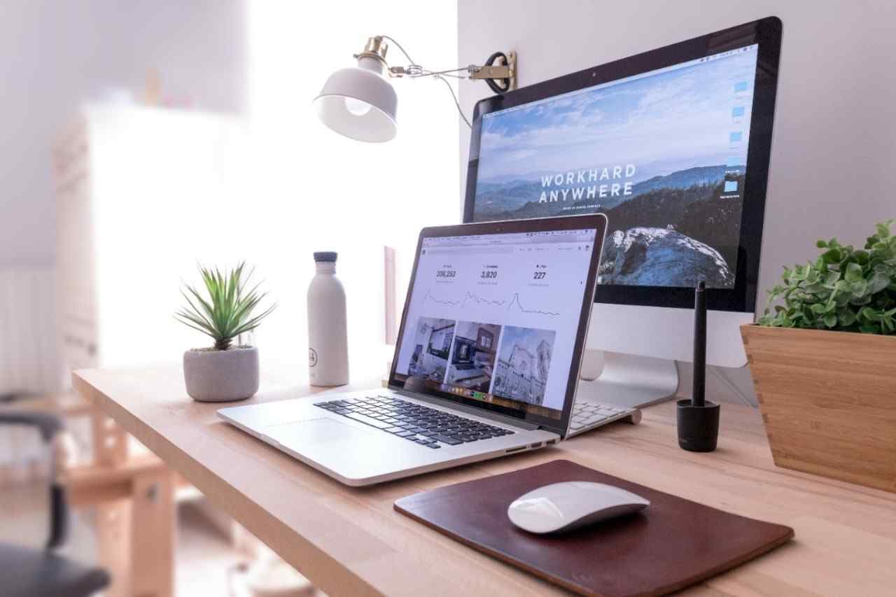 work from home on computer
