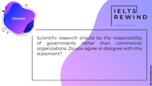 Scientific research should be the responsibility of governments