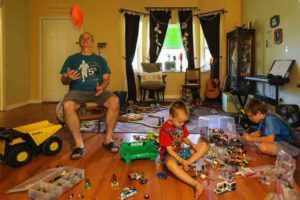 Some parents buy their children a large number of toys to play with