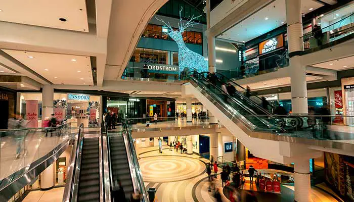 Large shopping malls are replacing small shops